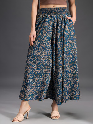 TRENDDYTHREADS Flared Women Green, Grey Trousers
