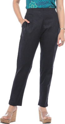 TRUELADY Regular Fit Women Black Trousers