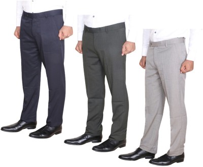 IndiWeaves Regular Fit Men White, Brown, Multicolor Trousers