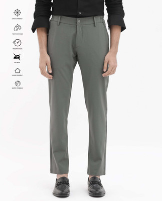 RARE RABBIT Regular Fit Men Green Trousers