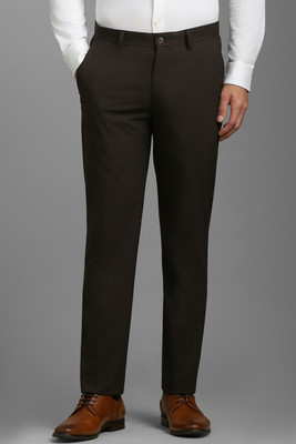 LOUIS PHILIPPE Slim Fit Men Brown Trousers