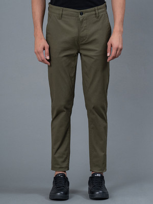 RED TAPE Skinny Fit Men Green Trousers