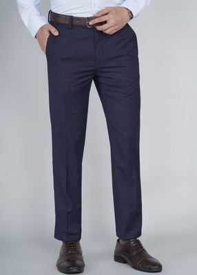 PETER ENGLAND Regular Fit Men Blue Trousers