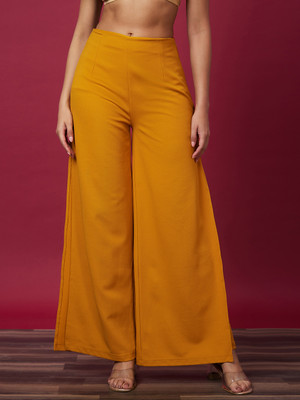 Globus Relaxed Women Yellow Trousers