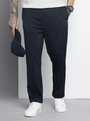The Indian Garage Co. Relaxed Men Dark Blue Trousers