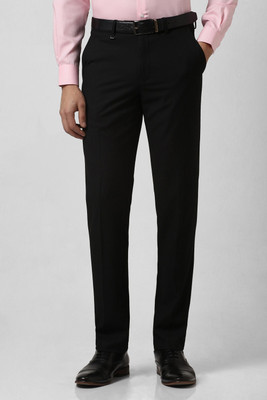 VAN HEUSEN Slim Fit Men Black Trousers