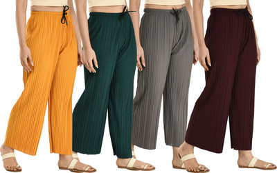 GLOWIC Regular Fit Women Multicolor Trousers