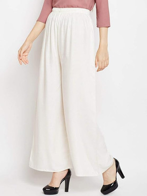 junaid fashion Relaxed Women White Trousers