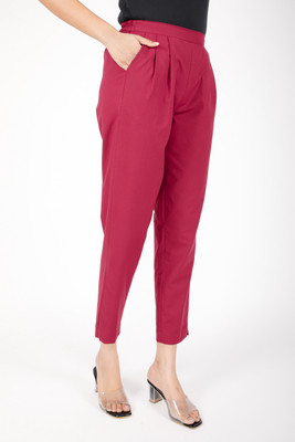 fashionjunction Regular Fit Women Brown Trousers
