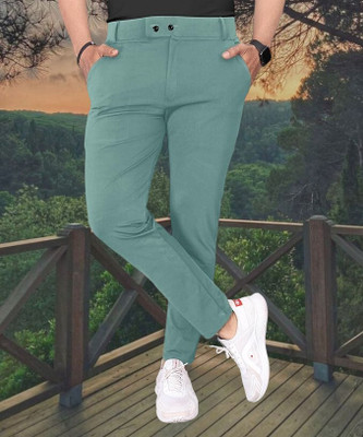 THE PVR CLOTHING Straight Fit Men Light Green Trousers
