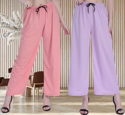 IRHA Regular Fit Women Pink, Purple Trousers