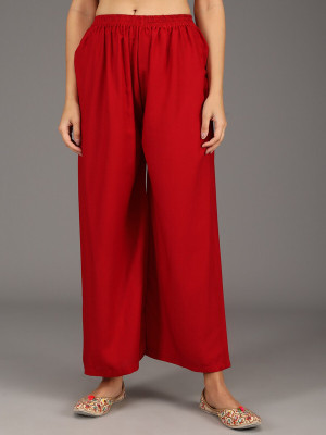 Piaro Relaxed Women Maroon Trousers