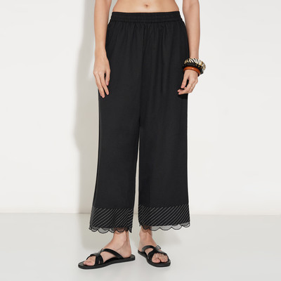 Rangmanch by Pantaloons Flared Women Blue Trousers