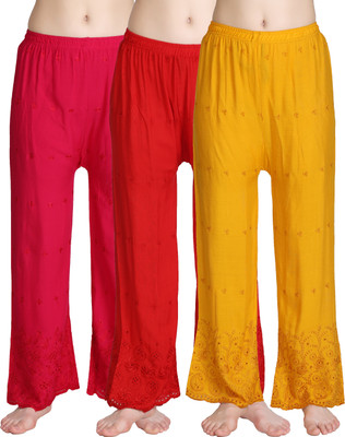 BRIMOON Regular Fit Women Yellow, Red, Pink Trousers