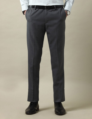 ARROW Regular Fit Men Grey Trousers