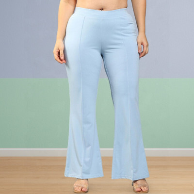 nitafashion Comfort Fit, Regular Fit Women Light Blue Trousers