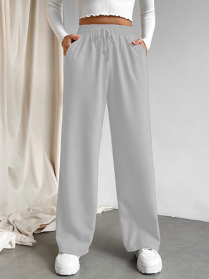 Aahwan Loose Fit Women Grey Trousers