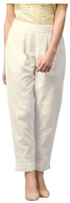 Neelo Kurti Relaxed Women White Trousers