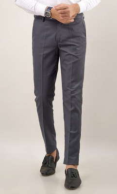 VXnine Slim Fit Men Grey Trousers