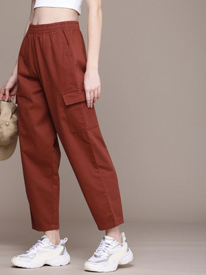Roadster Regular Fit Women Orange Trousers