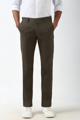 PETER ENGLAND Slim Fit Men Brown Trousers