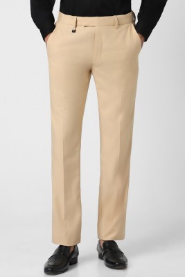 VAN HEUSEN Skinny Fit Men Beige Trousers