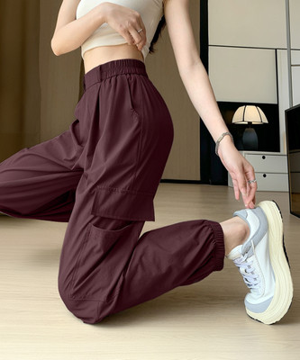 FLOREOS Relaxed Women Purple Trousers