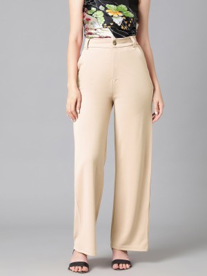 KOTTY Regular Fit Women Beige Trousers