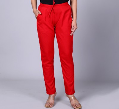 RTD Regular Fit Women Red Trousers