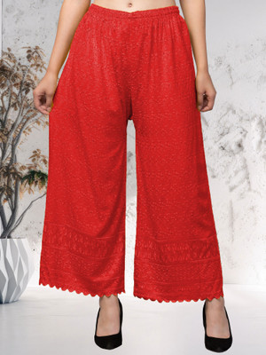 FamBee Relaxed Women Red Trousers