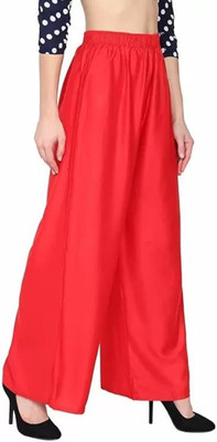junaid fashion Relaxed Women Red Trousers