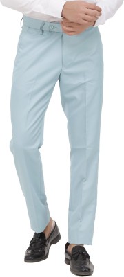 LAHSUAK Regular Fit Men Light Blue Trousers