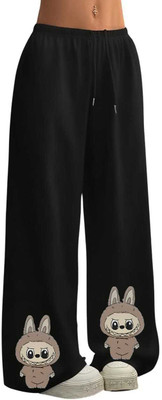 FEBSTEP Loose Fit Women Black Trousers