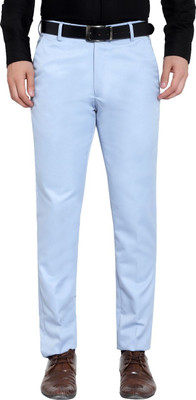 AS FASHION Regular Fit Men Light Blue Trousers