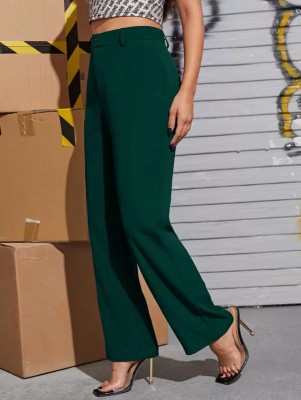 GURUDATT ENTERPRISE Regular Fit Women Green Trousers