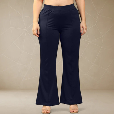 Anitafashion Loose Fit Women Dark Blue Trousers