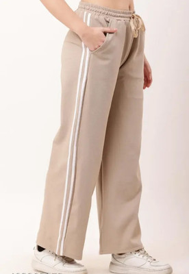 FLITZO Straight Fit Women Beige Trousers