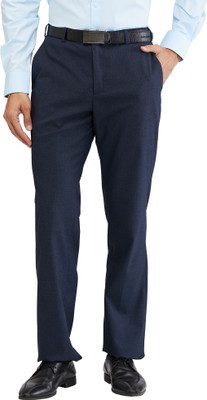 PARK AVENUE Regular Fit Men Blue Trousers
