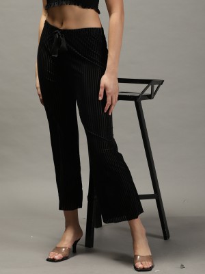 Showoff Relaxed Women Black Trousers