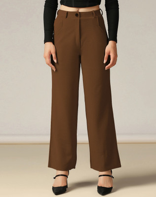 Selvia Relaxed Women Brown Trousers