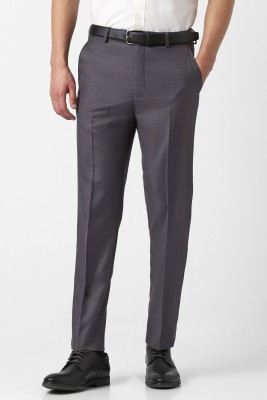 VAN HEUSEN Slim Fit Men Grey Trousers