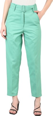 DLANXA Regular Fit Women Light Green Trousers