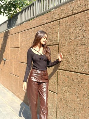 TANDUL Regular Fit Women Brown Trousers