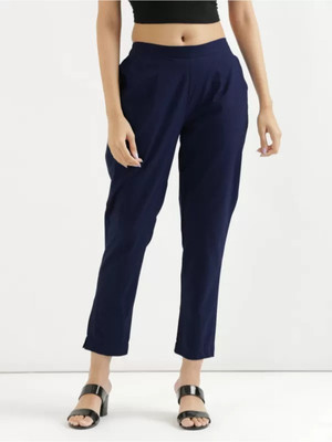 HouseOfCommon Regular Fit Women Blue Trousers