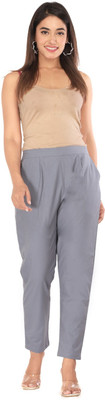 Tarishi Slim Fit Women Black Trousers