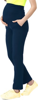 Lenam Regular Fit Women Dark Blue Trousers