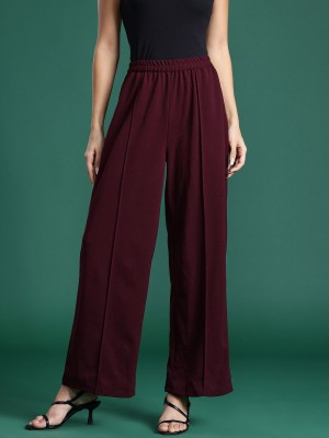 Dressberry Regular Fit Women Brown Trousers