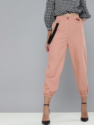 SASSAFRAS Regular Fit Women Pink Trousers