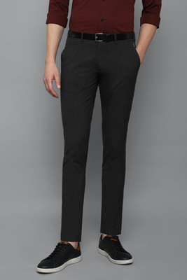 LOUIS PHILIPPE ATHWORK Slim Fit Men Black Trousers