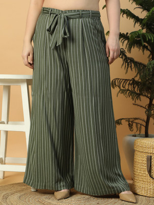 OXOLLOXO Regular Fit Women Green Trousers